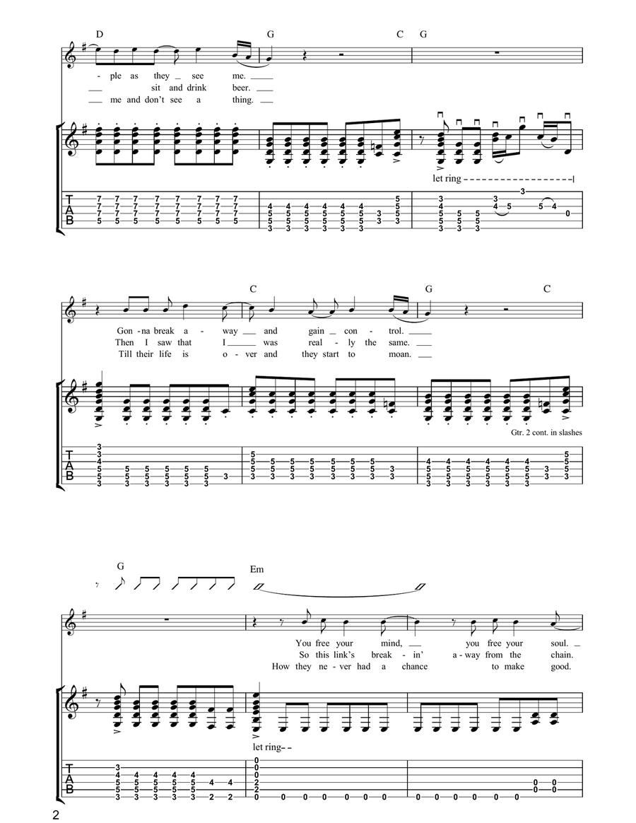 Away From The Numbers Away From The Numbers Electric Guitar scores gallery preview page 2