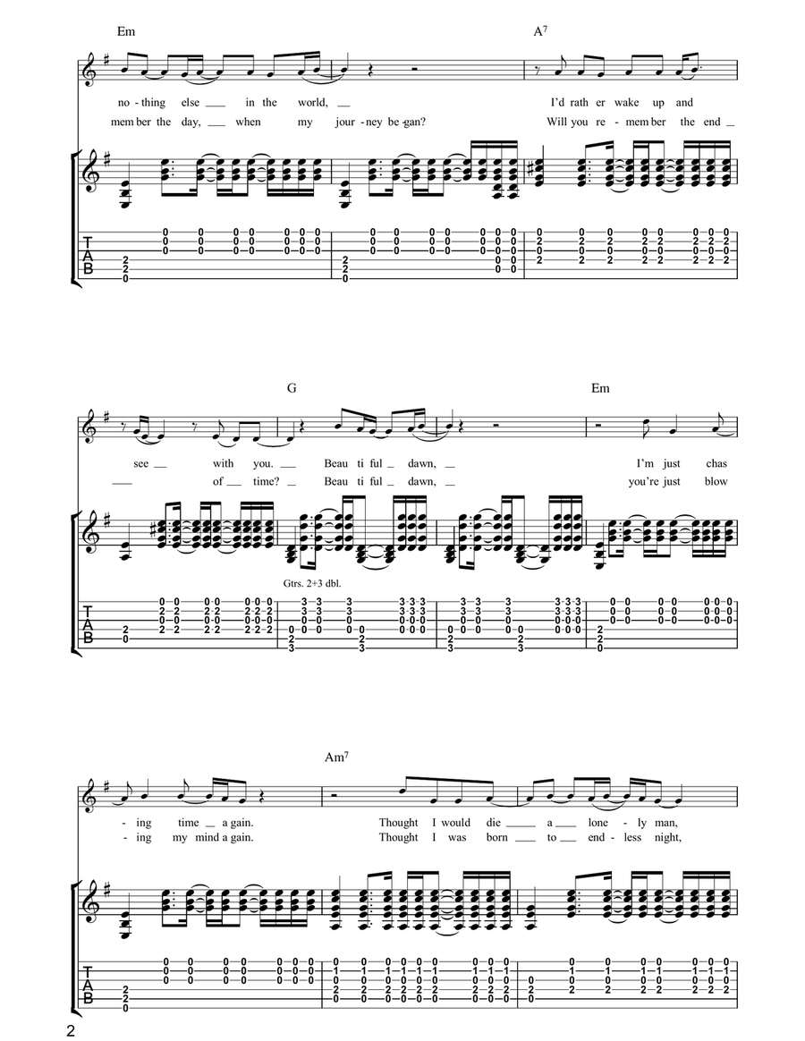 High High Acoustic Guitar scores gallery preview page 2