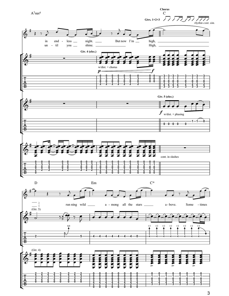 High High Acoustic Guitar scores gallery preview page 3