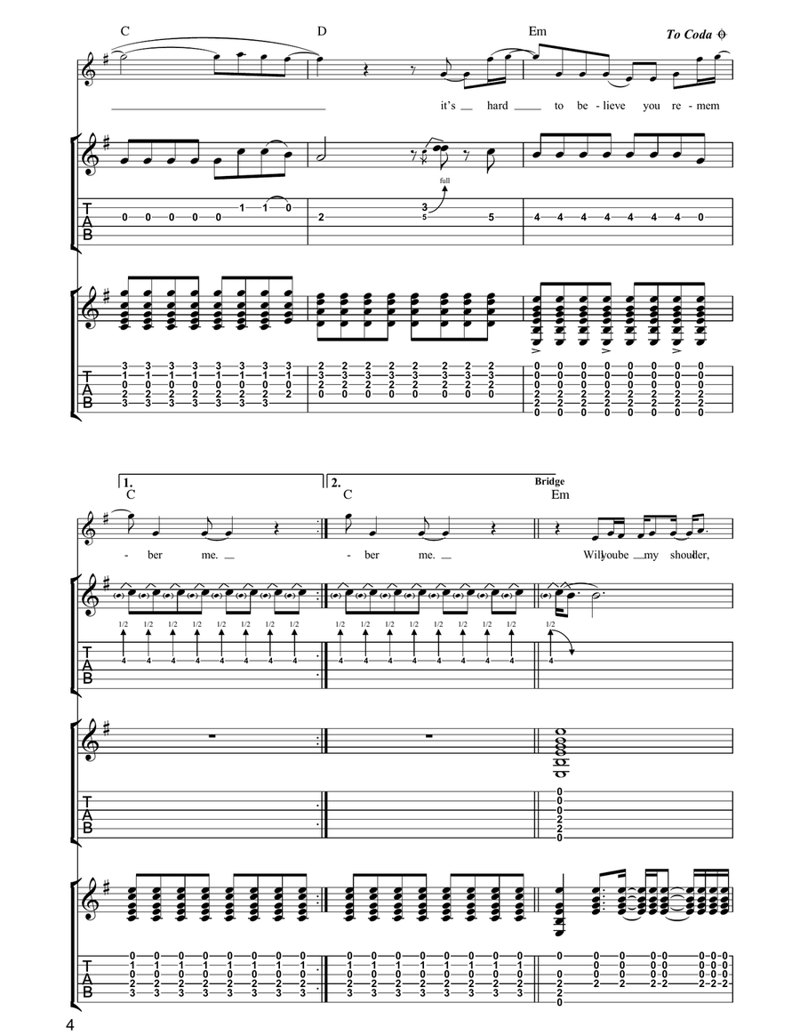 High High Acoustic Guitar scores gallery preview page 4