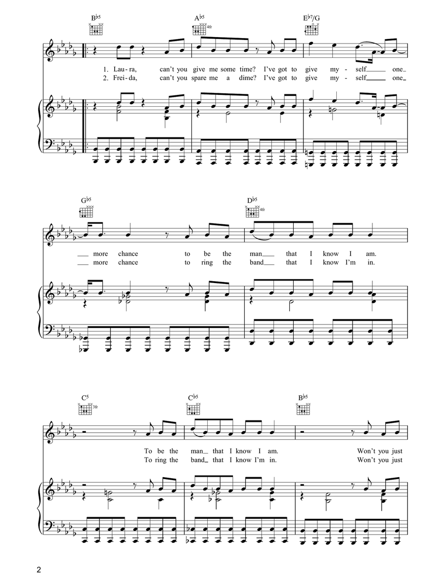 Laura Laura Piano, Vocal, Guitar scores gallery preview page 2