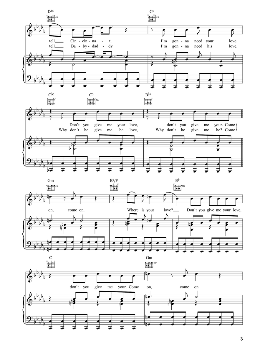 Laura Laura Piano, Vocal, Guitar scores gallery preview page 3