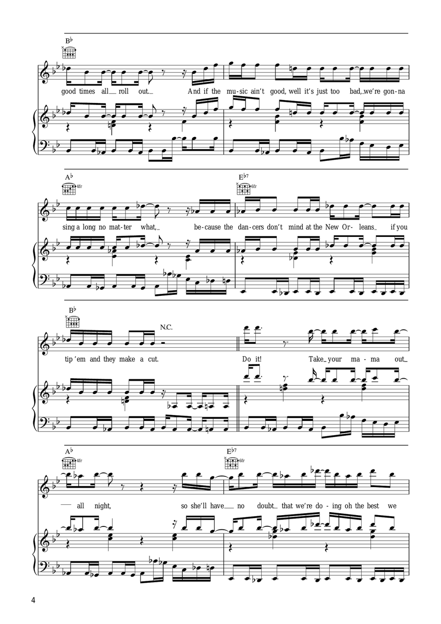 Take Your Mama Take Your Mama Piano, Vocal, Guitar scores gallery preview page 4