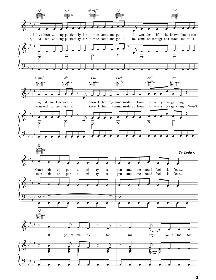 Push The Button Push The Button Piano, Vocal, Guitar scores gallery preview page 3