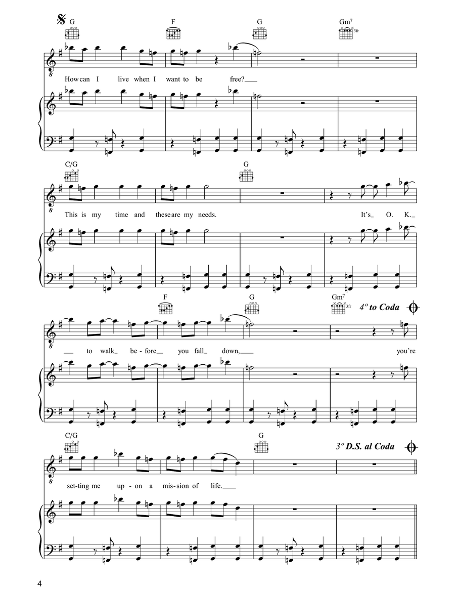 Switch It On Piano, Vocal, Guitar scores gallery preview page 4