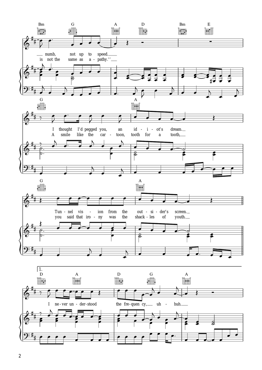 What's The Frequency Kenneth? Acoustic Guitar scores gallery preview page 2