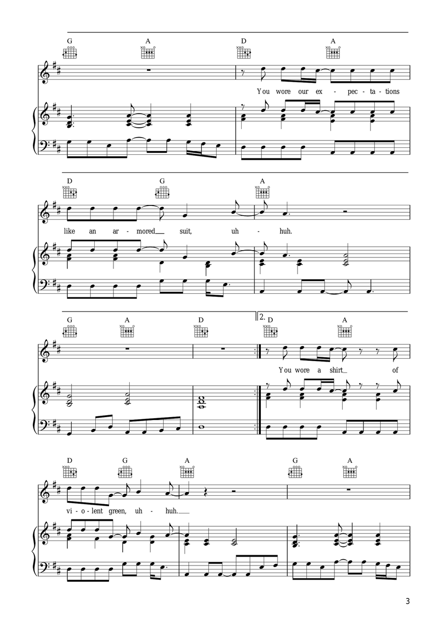 What's The Frequency Kenneth? Acoustic Guitar scores gallery preview page 3