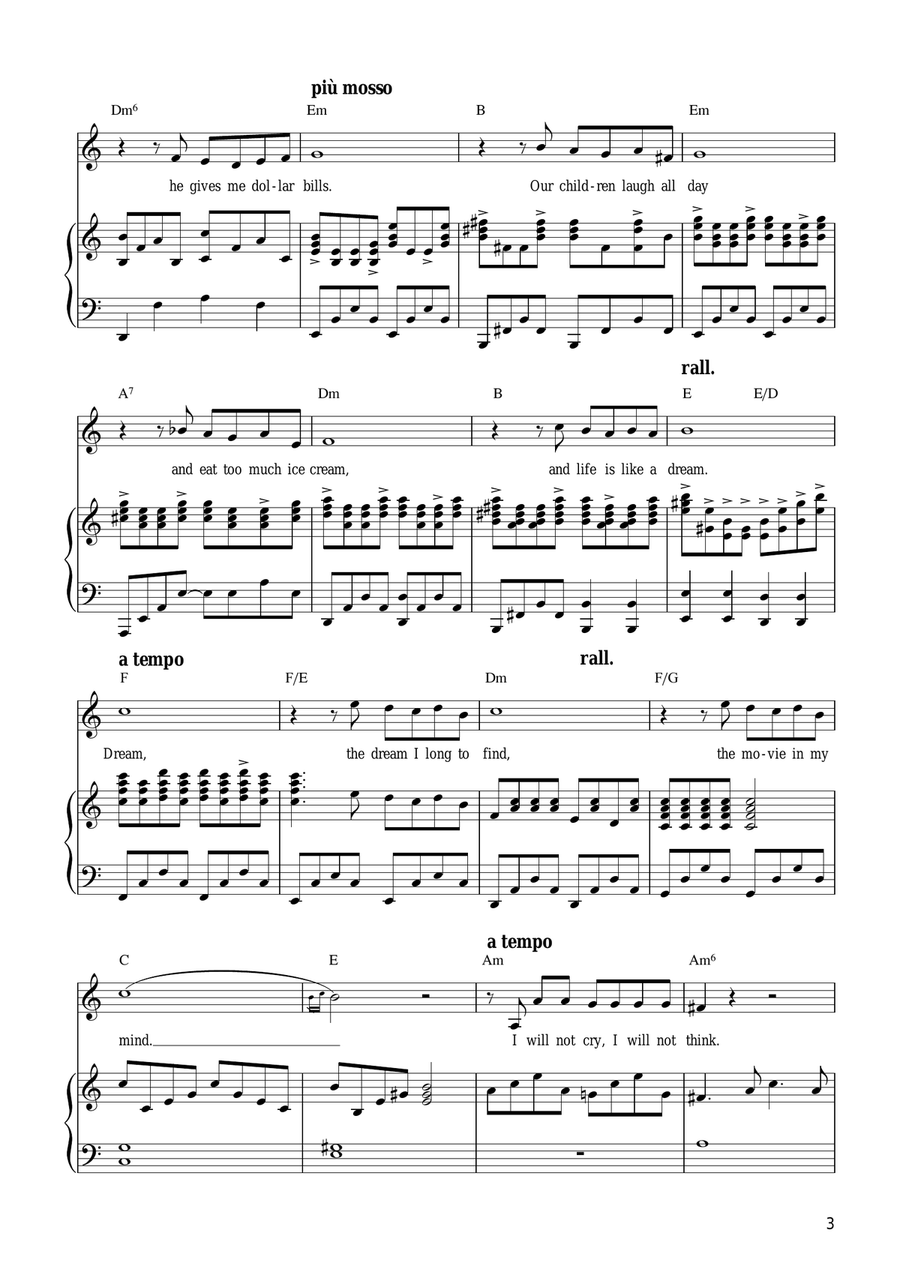 The Movie In My Mind (from Miss Saigon) Piano, Vocal, Guitar scores gallery preview page 3