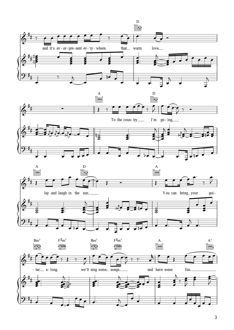 Warm Love Warm Love Guitar scores gallery preview page 3