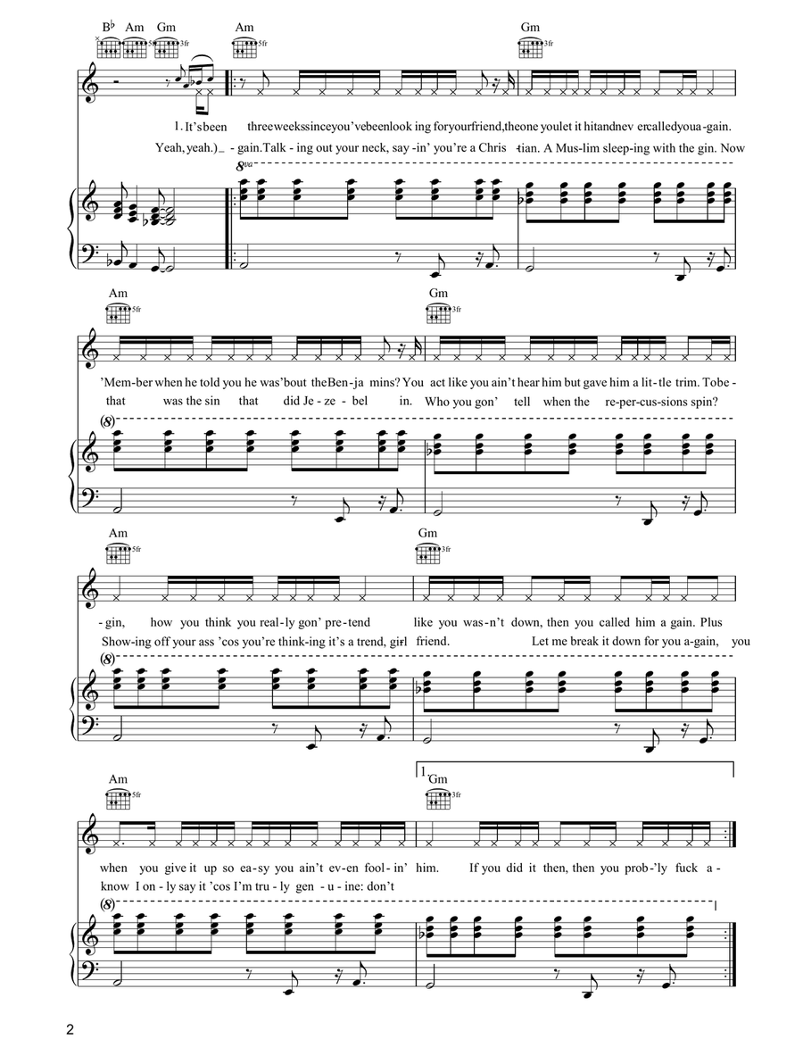 Doo Wop (That Thing) Doo Wop (That Thing) Piano, Vocal, Guitar scores gallery preview page 2