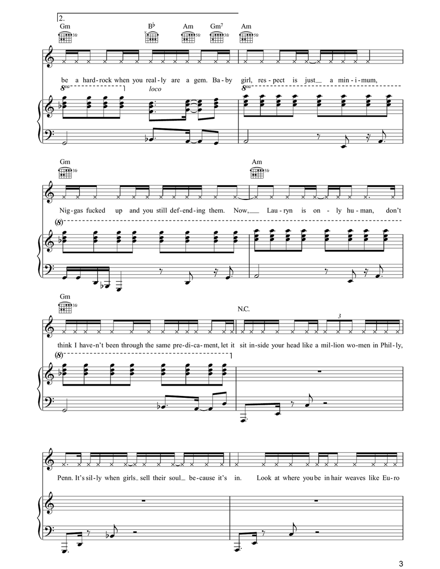 Doo Wop (That Thing) Doo Wop (That Thing) Piano, Vocal, Guitar scores gallery preview page 3