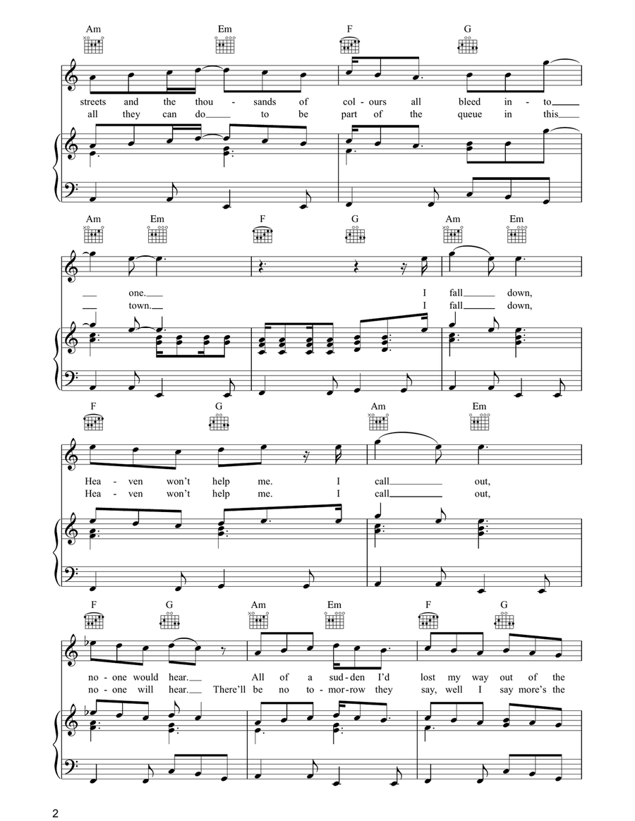 Part Of The Queue Piano, Vocal, Guitar scores gallery preview page 2