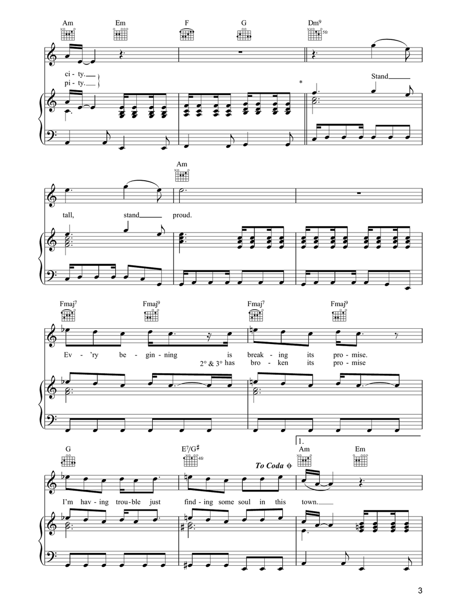 Part Of The Queue Piano, Vocal, Guitar scores gallery preview page 3