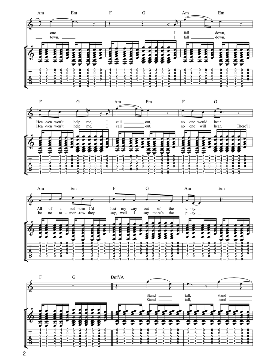 Part Of The Queue Guitar Tablature scores gallery preview page 2