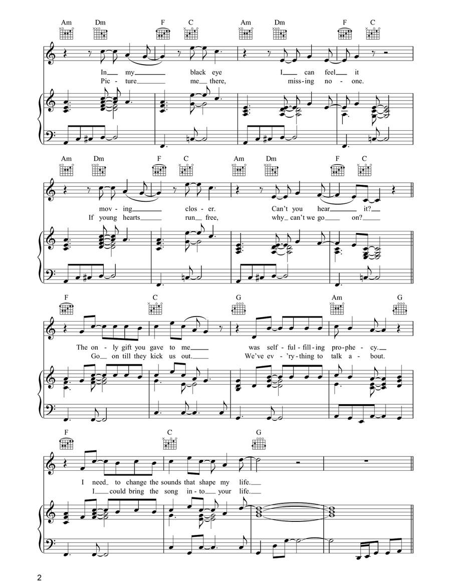 Please Don't Die Please Don't Die Piano, Vocal, Guitar scores gallery preview page 2