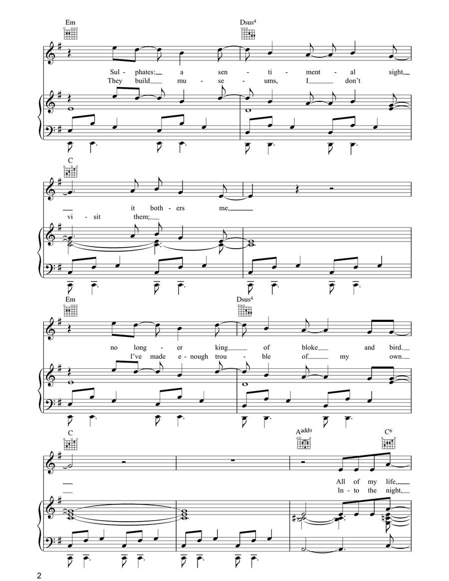 King Of Bloke And Bird King Of Bloke And Bird Piano, Vocal, Guitar scores gallery preview page 2