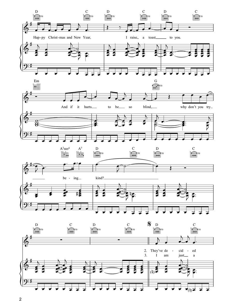 Random Acts Of Kindness Random Acts Of Kindness Piano, Vocal, Guitar scores gallery preview page 2