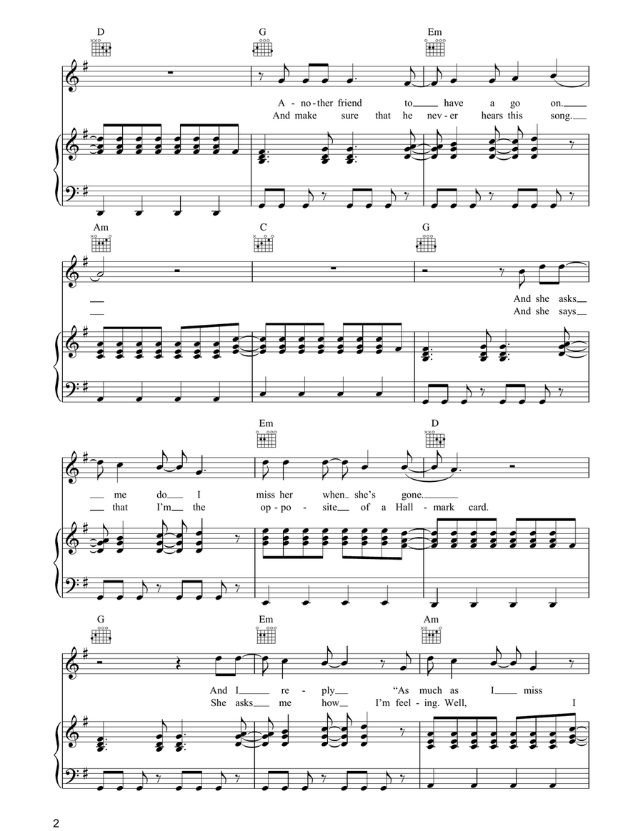 Your Gay Friend Your Gay Friend Piano, Vocal, Guitar scores gallery preview page 2
