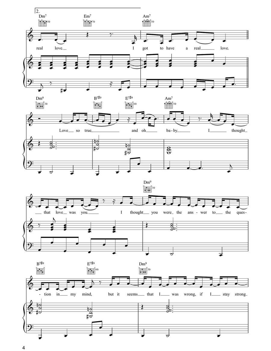 Real Love Real Love Piano, Vocal, Guitar scores gallery preview page 4