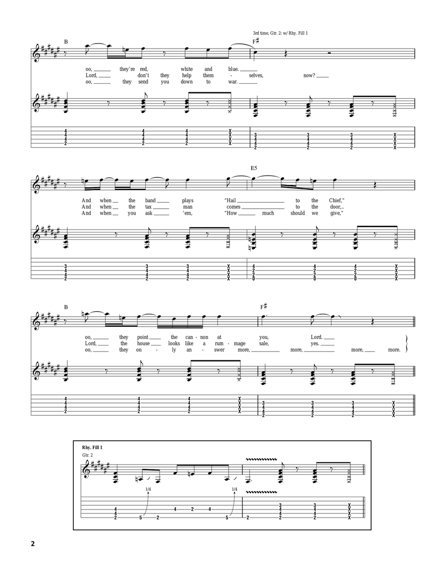 Fortunate Son Fortunate Son Acoustic Guitar scores gallery preview page 2
