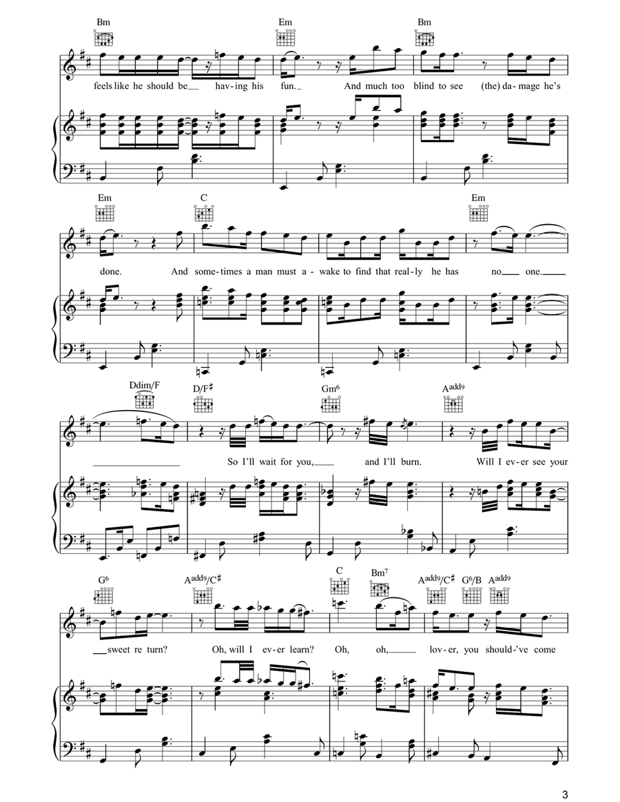 Lover, You Should've Come Over Acoustic Guitar scores gallery preview page 3