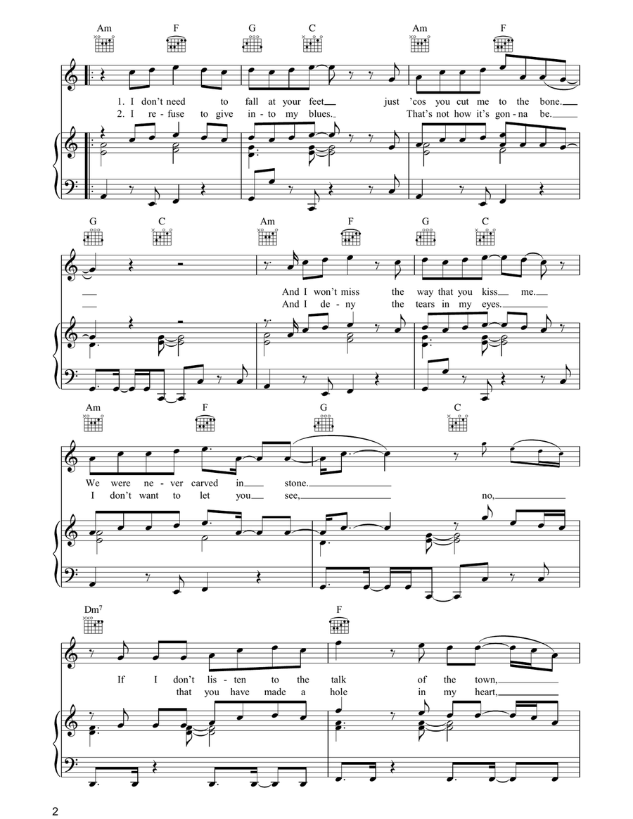 The King Of Wishful Thinking Piano, Vocal, Guitar scores gallery preview page 2