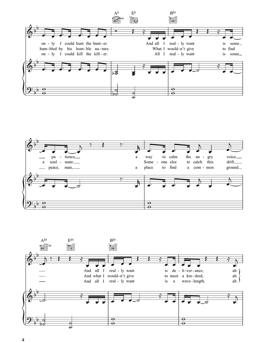 All I Really Want All I Really Want Piano, Vocal, Guitar scores gallery preview page 4