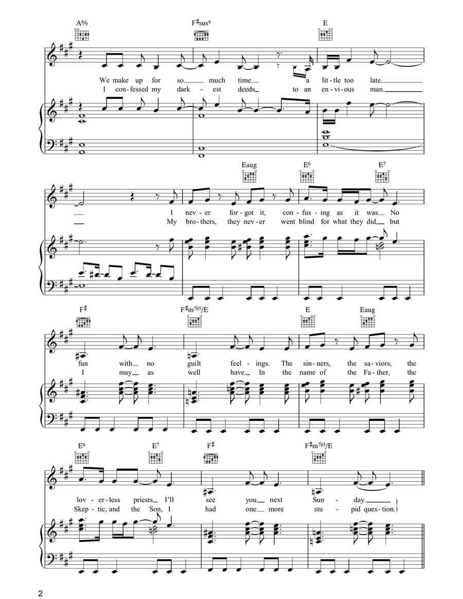 Forgiven Forgiven Piano, Vocal, Guitar scores gallery preview page 2