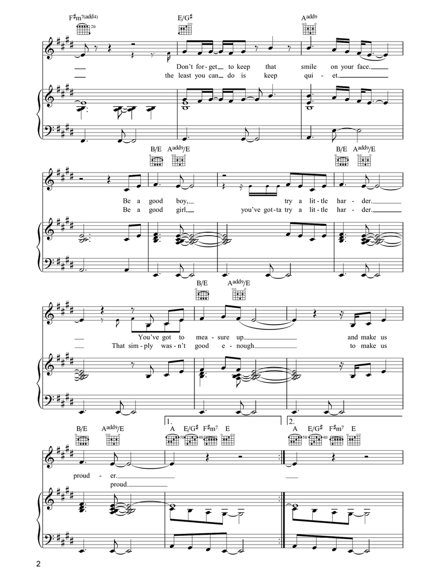 Perfect Perfect Piano, Vocal, Guitar scores gallery preview page 2