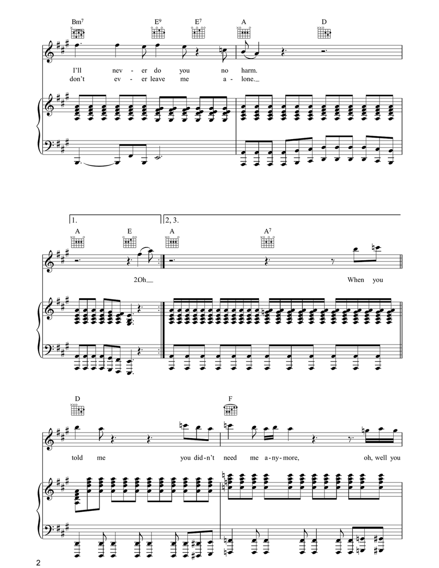 Oh! Darling Oh! Darling Piano, Vocal, Guitar scores gallery preview page 2