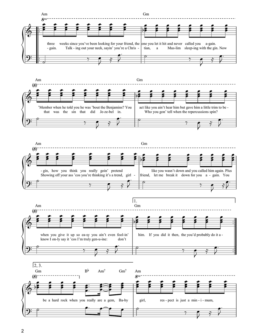 Doo Wop (That Thing) Doo Wop (That Thing) Piano, Vocal, Guitar scores gallery preview page 2