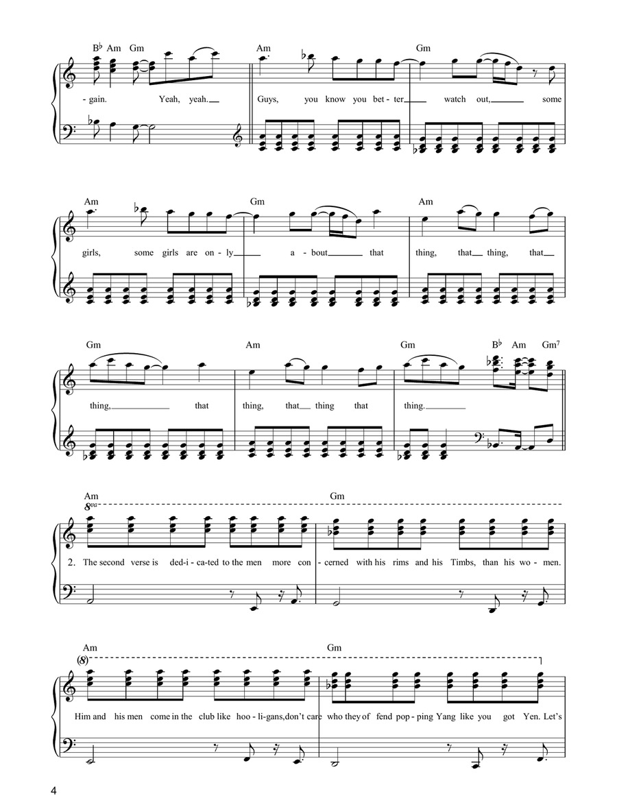 Doo Wop (That Thing) Doo Wop (That Thing) Piano, Vocal, Guitar scores gallery preview page 4