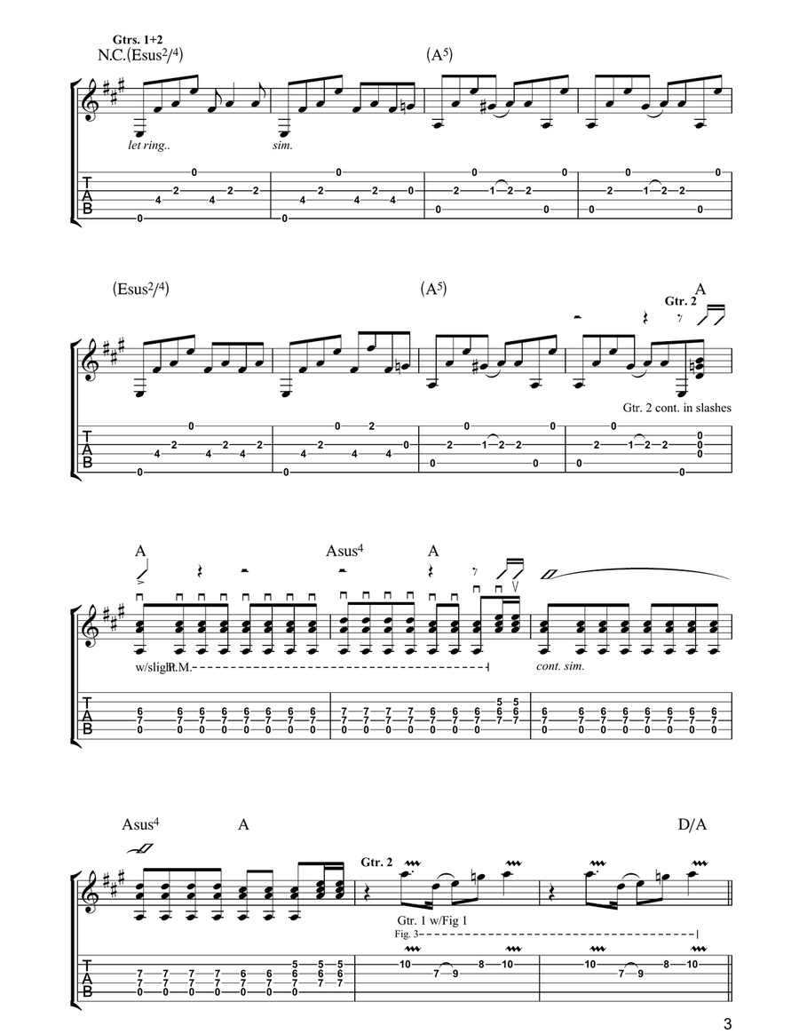 To Be Someone (Didn't We Have A Nice Time) Electric Guitar scores gallery preview page 3