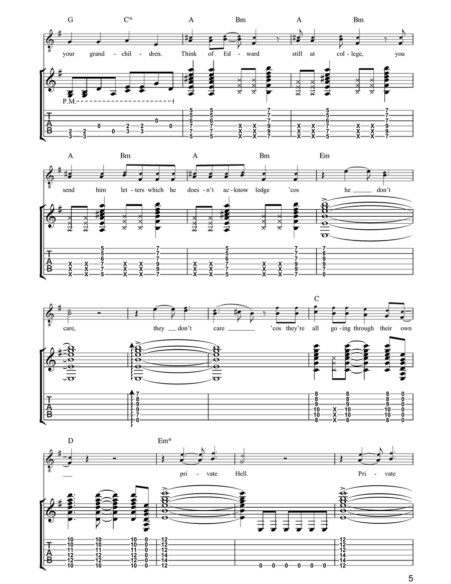 Private Hell Private Hell Electric Guitar scores gallery preview page 5