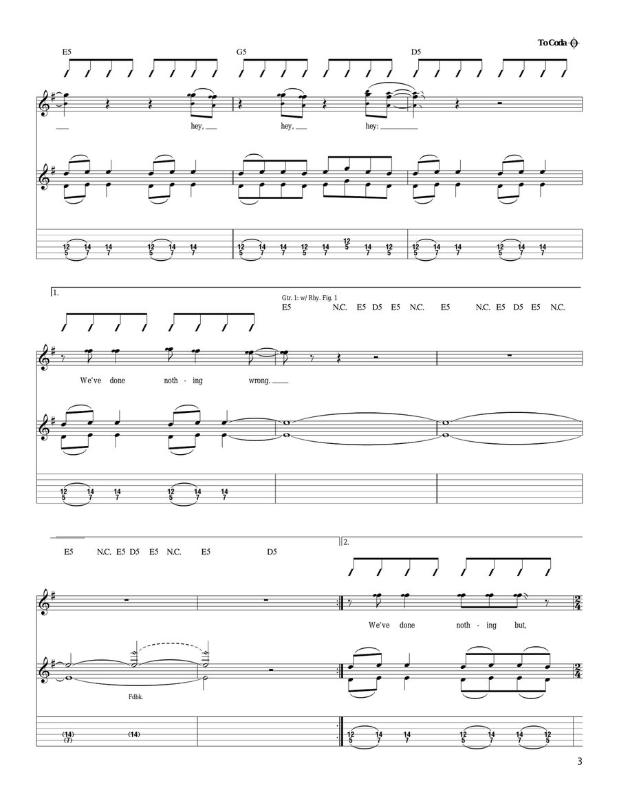 Nothingwrong Nothingwrong Acoustic Guitar scores gallery preview page 3
