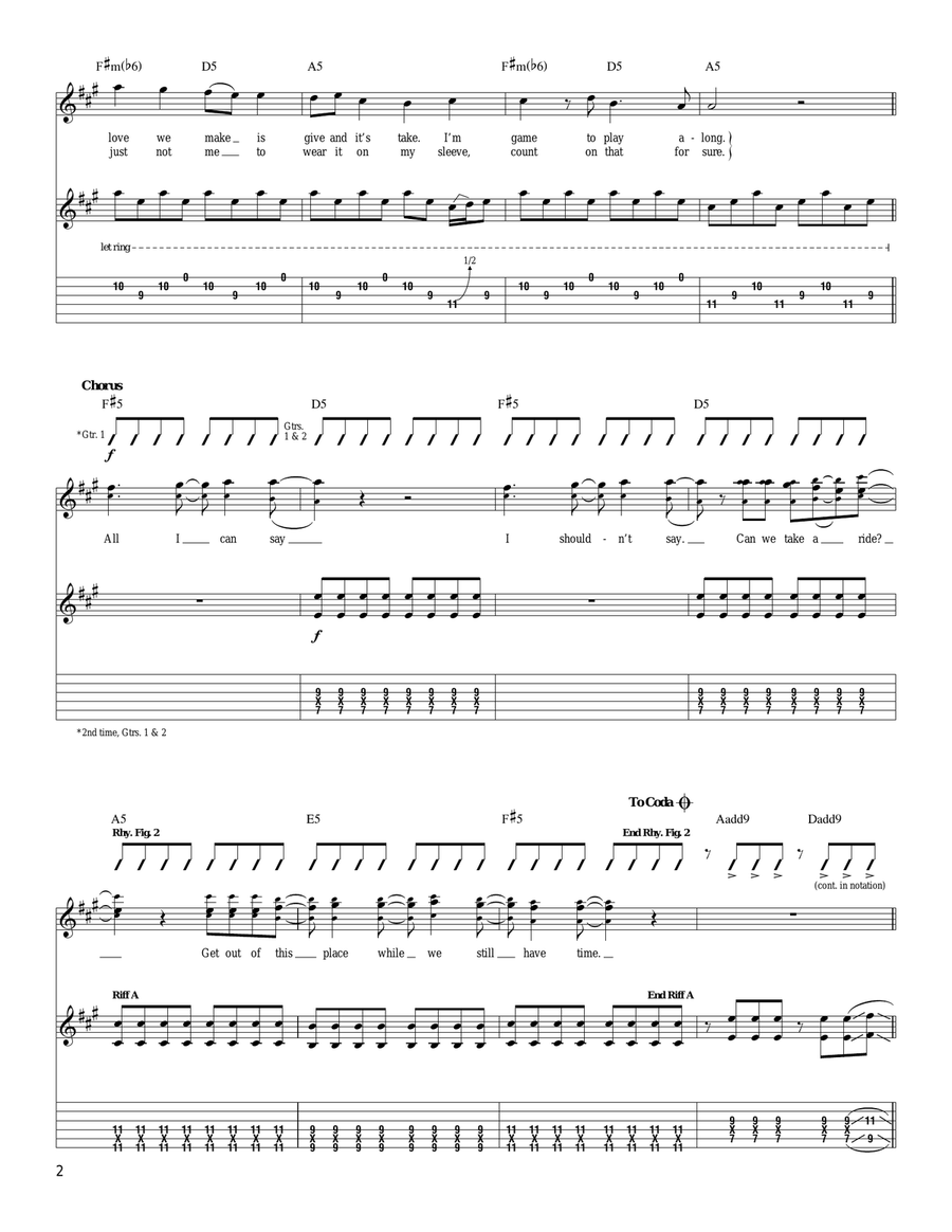 Work Work Acoustic Guitar scores gallery preview page 2