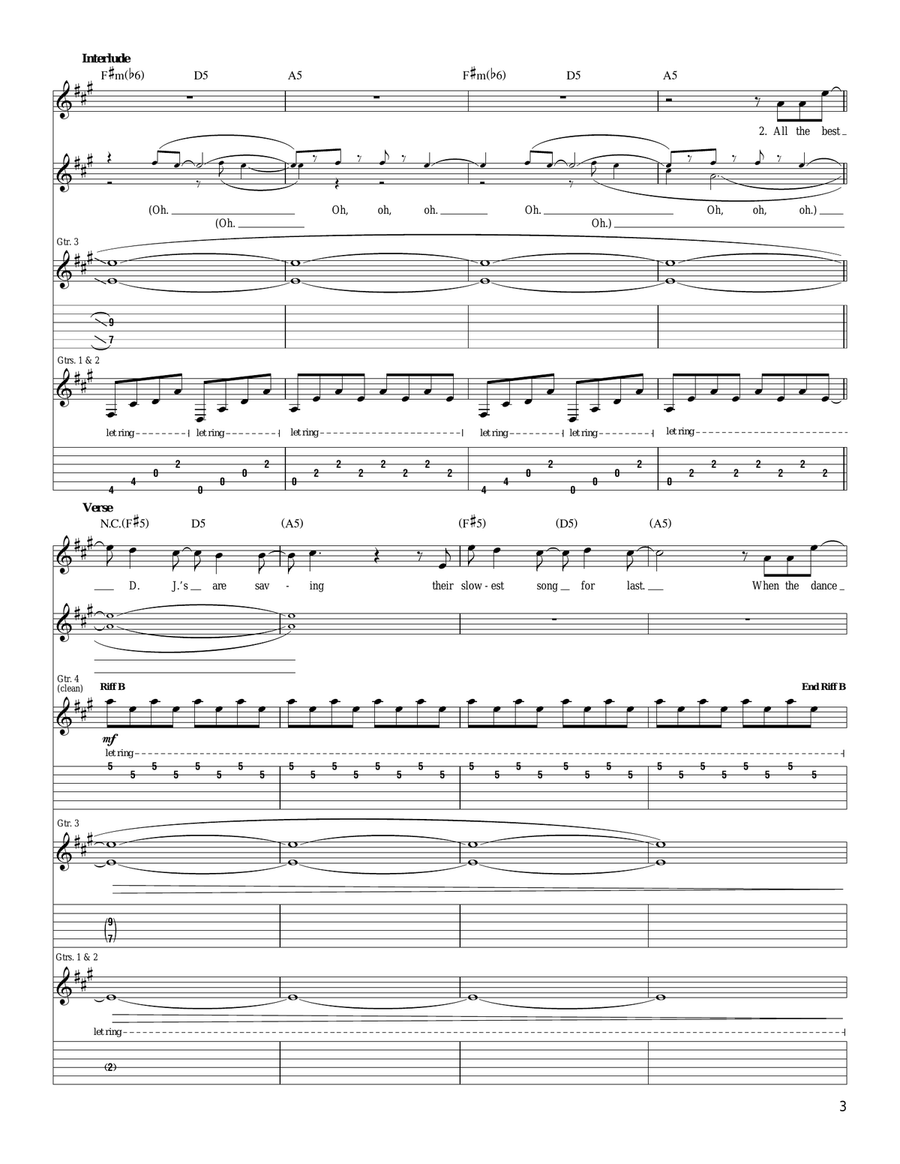 Work Work Acoustic Guitar scores gallery preview page 3