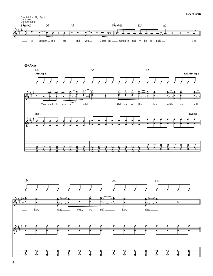 Work Work Acoustic Guitar scores gallery preview page 4