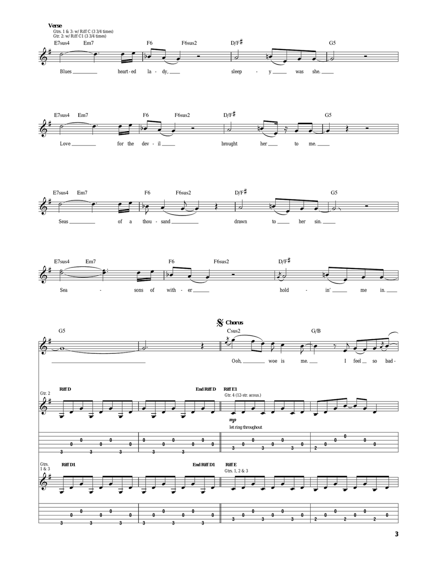 Seasons Of Wither Seasons Of Wither Acoustic Guitar scores gallery preview page 3