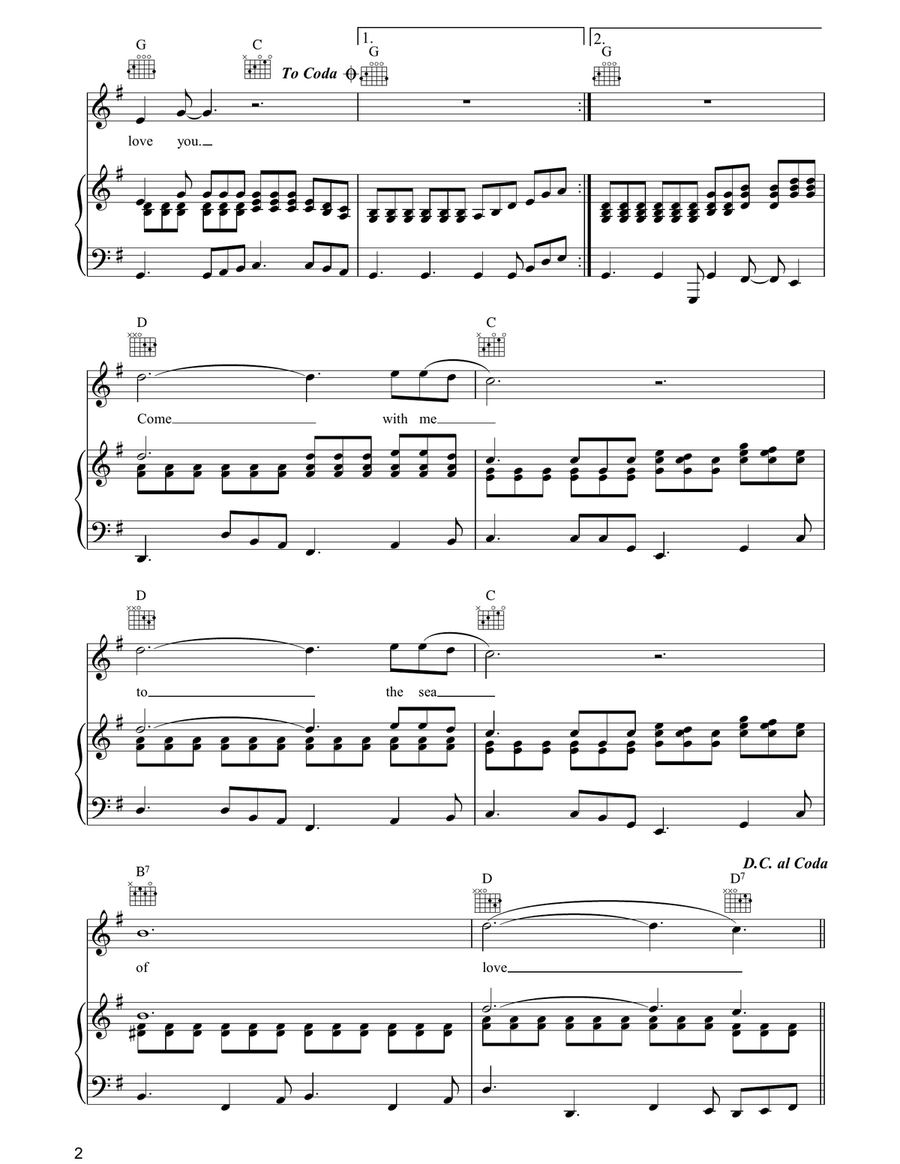 Sea Of Love Sea Of Love Piano, Vocal, Guitar scores gallery preview page 2