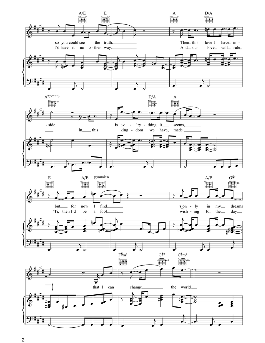 Change The World Change The World Piano, Vocal, Guitar scores gallery preview page 2