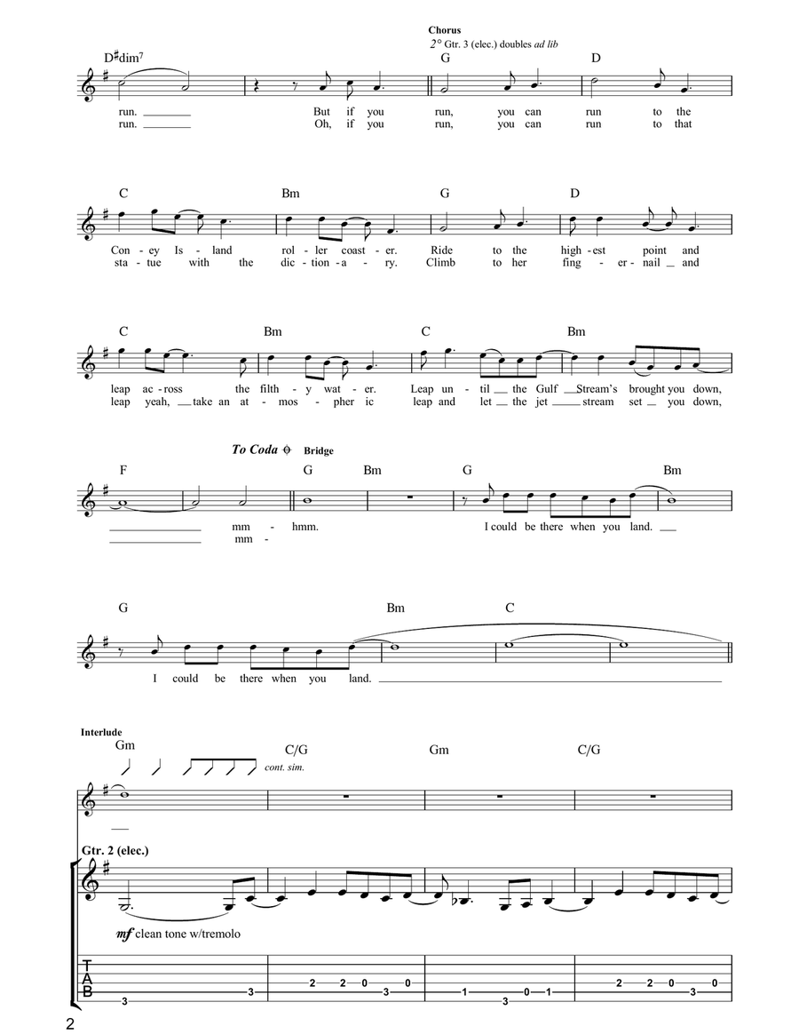 Eleanor Put Your Boots On Guitar Tablature scores gallery preview page 2