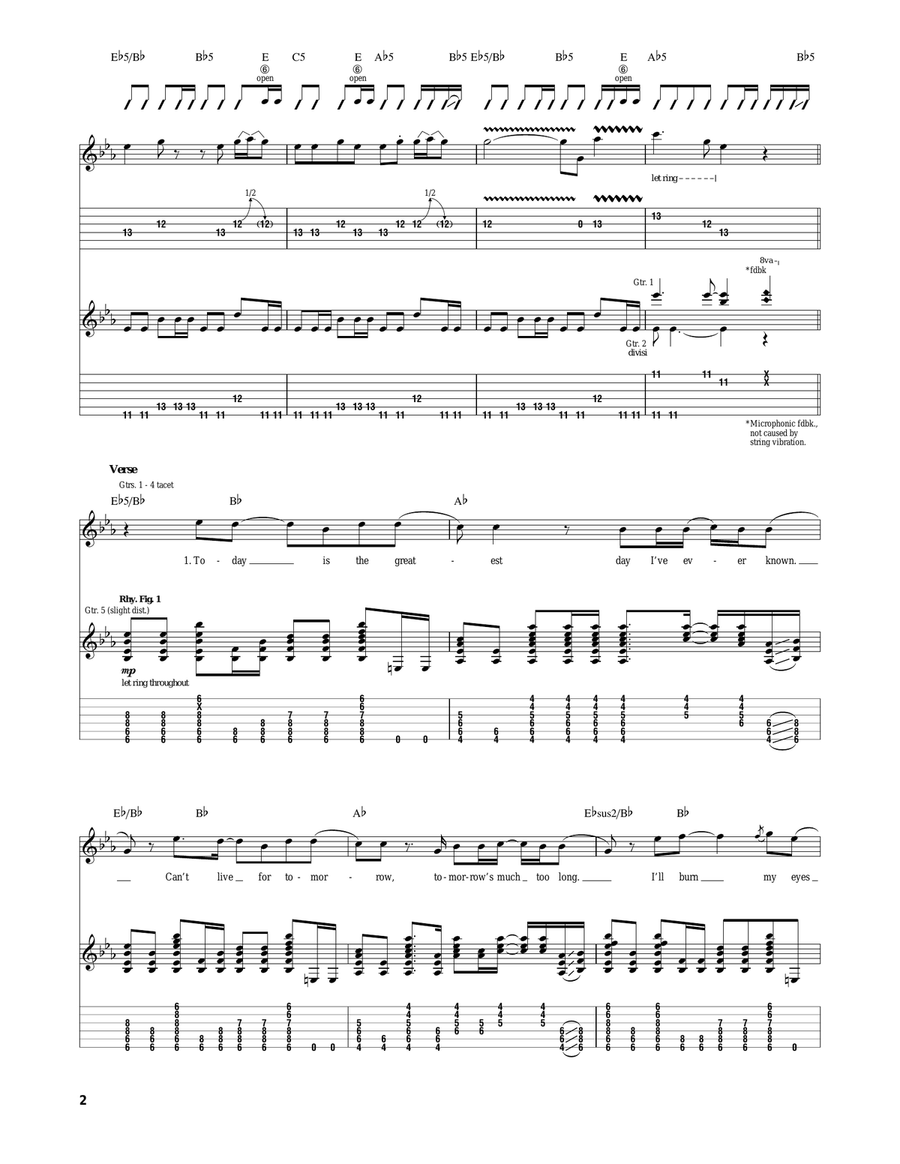 Today Today Acoustic Guitar scores gallery preview page 2