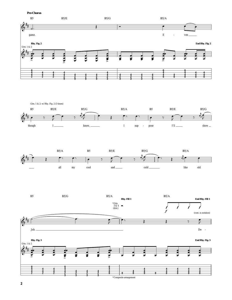 Bullet With Butterfly Wings Acoustic Guitar scores gallery preview page 2