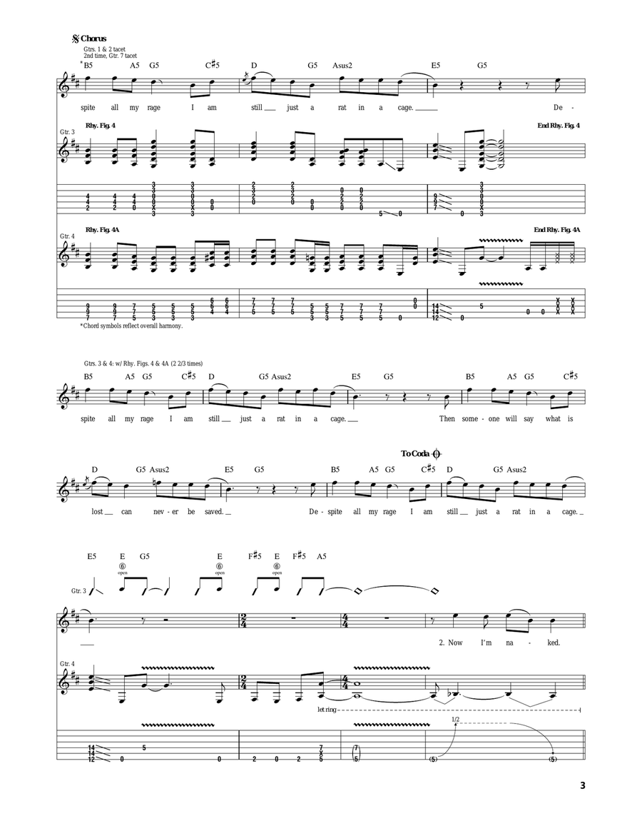 Bullet With Butterfly Wings Acoustic Guitar scores gallery preview page 3