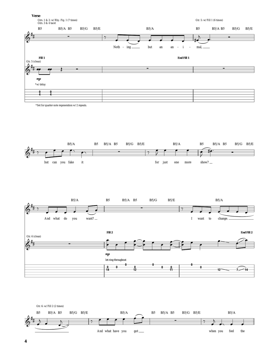 Bullet With Butterfly Wings Acoustic Guitar scores gallery preview page 4