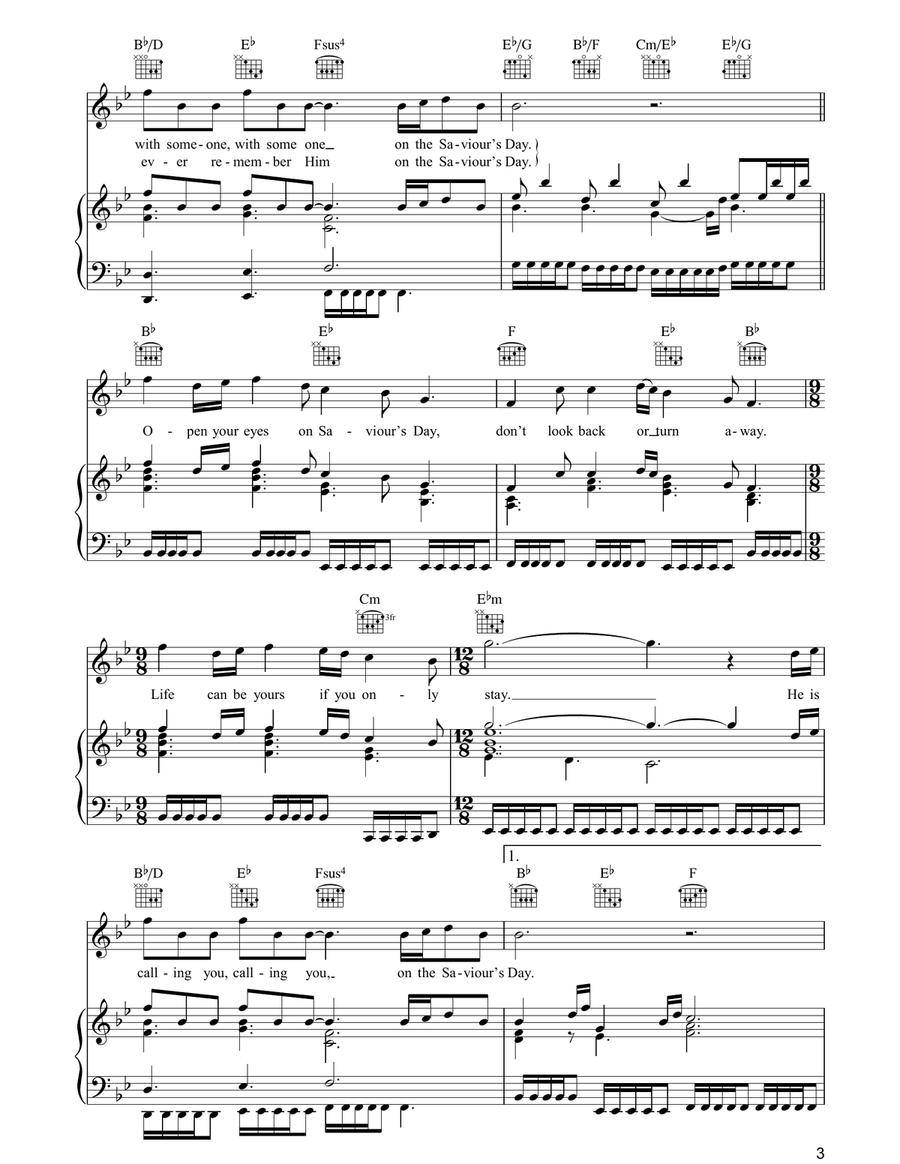 Saviour's Day Acoustic Guitar scores gallery preview page 3