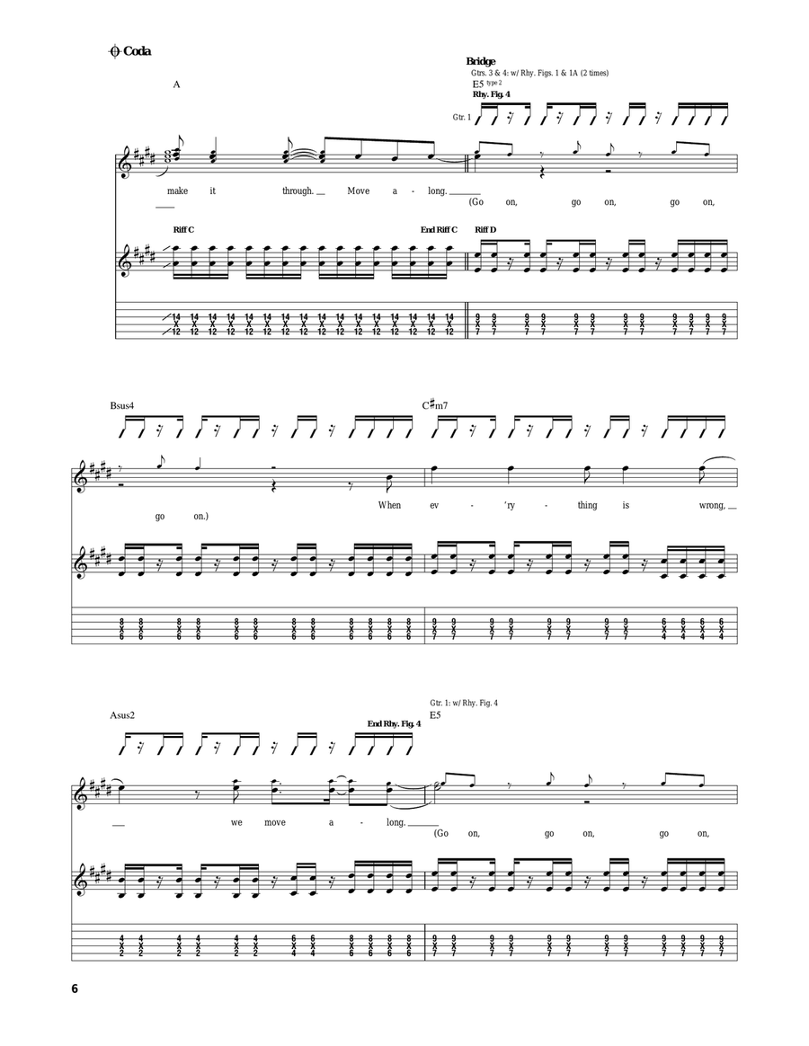 Move Along Move Along Acoustic Guitar scores gallery preview page 6