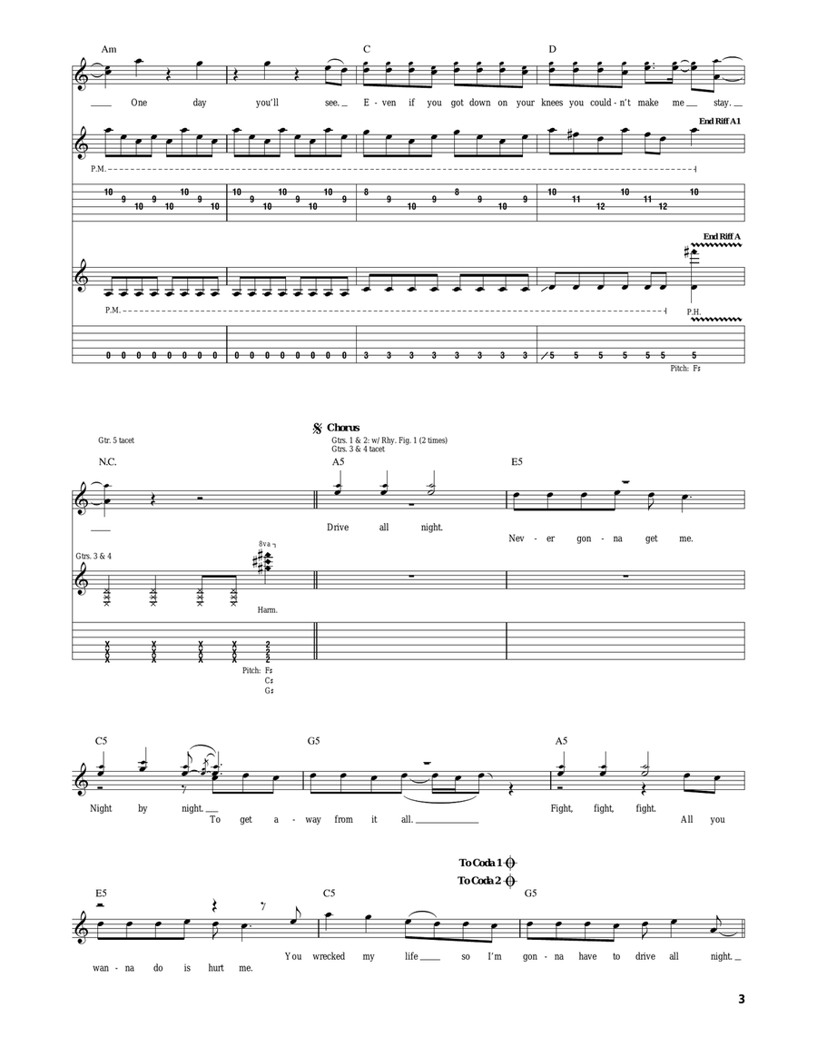 Night Drive Night Drive Acoustic Guitar scores gallery preview page 3