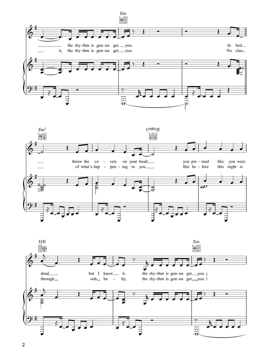 Rhythm Is Gonna Get You Rhythm Is Gonna Get You Piano, Vocal, Guitar scores gallery preview page 2